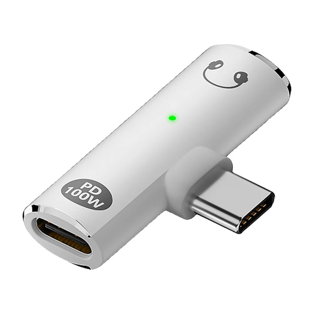 Adaptador 2 en 1 USB Tipo C a auriculares y cargador