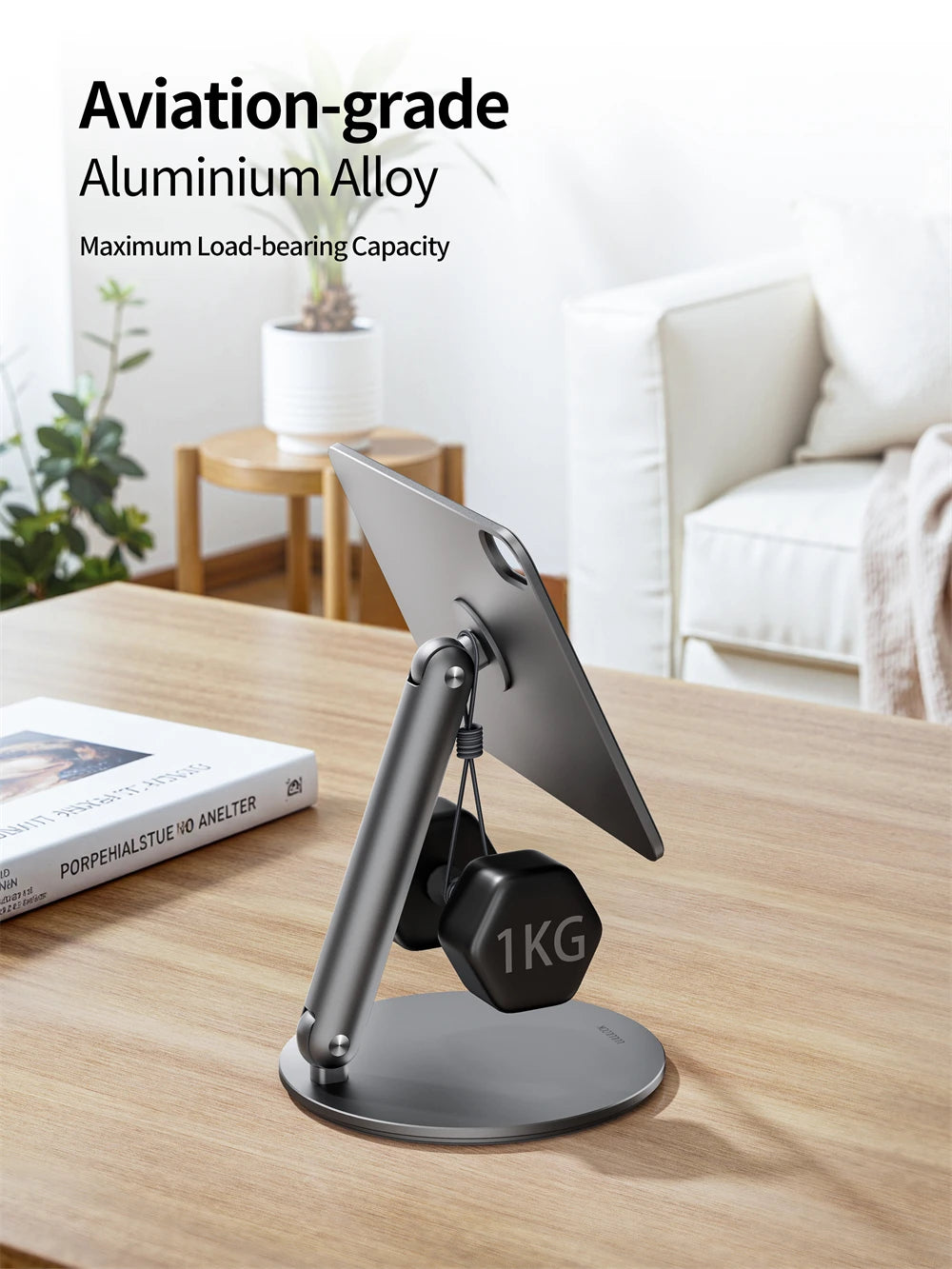 Soporte compatible con iPad magnético, plegable y giratorio