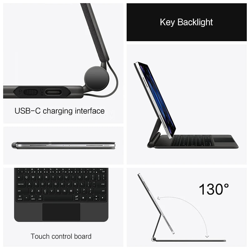 Teclado magnético inteligente compatible con iPad