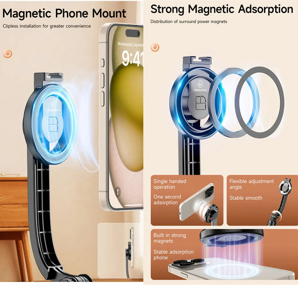 Trípode y palo para selfies magnético con MagSafe