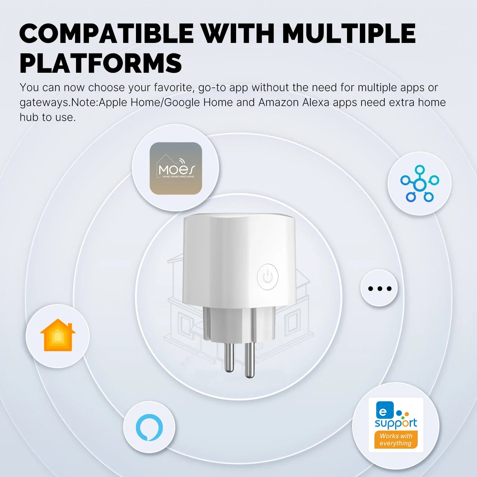 Adaptador de corriente con enchufe inteligente