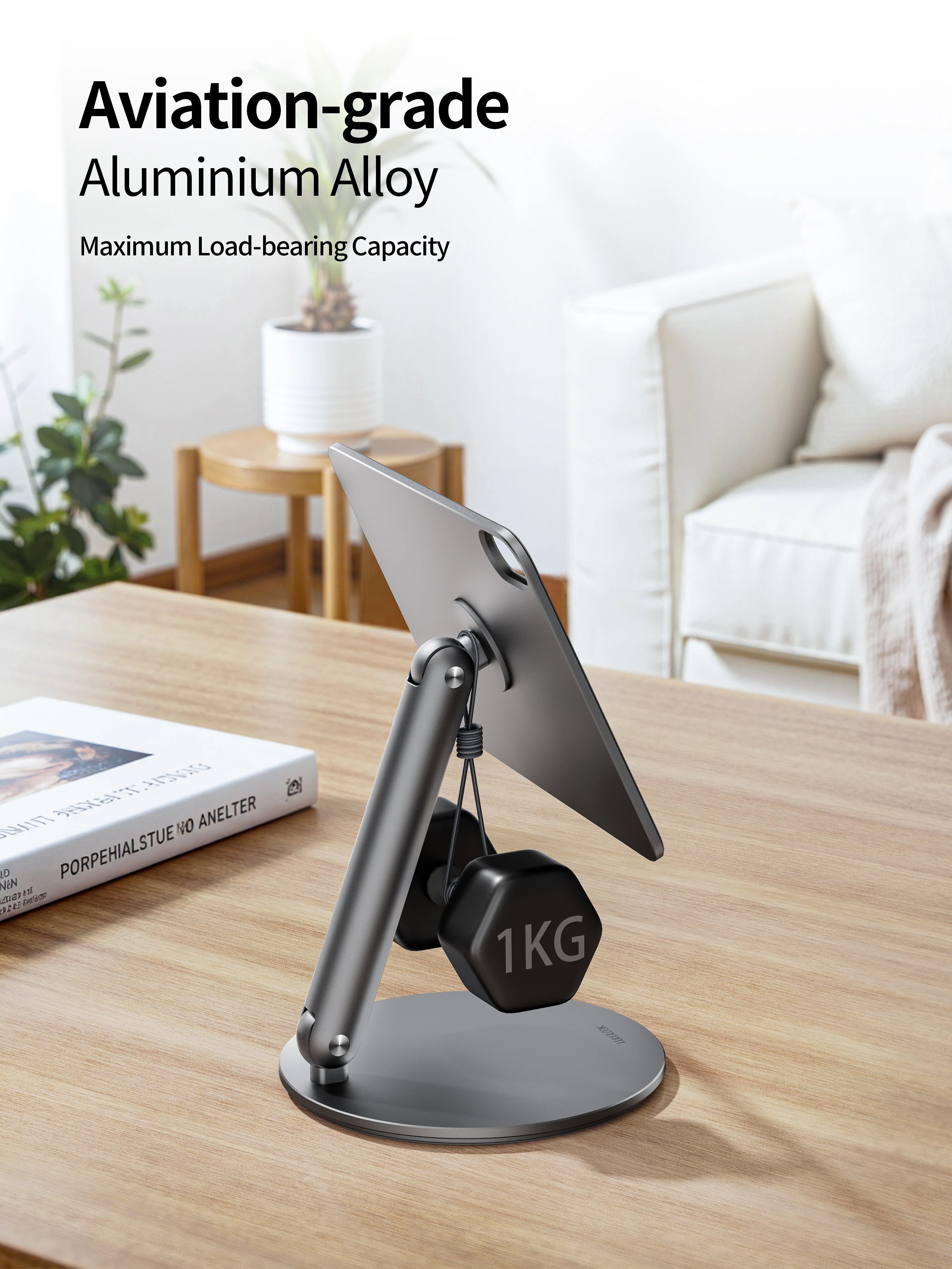 Soporte compatible con iPad magnético, plegable y giratorio