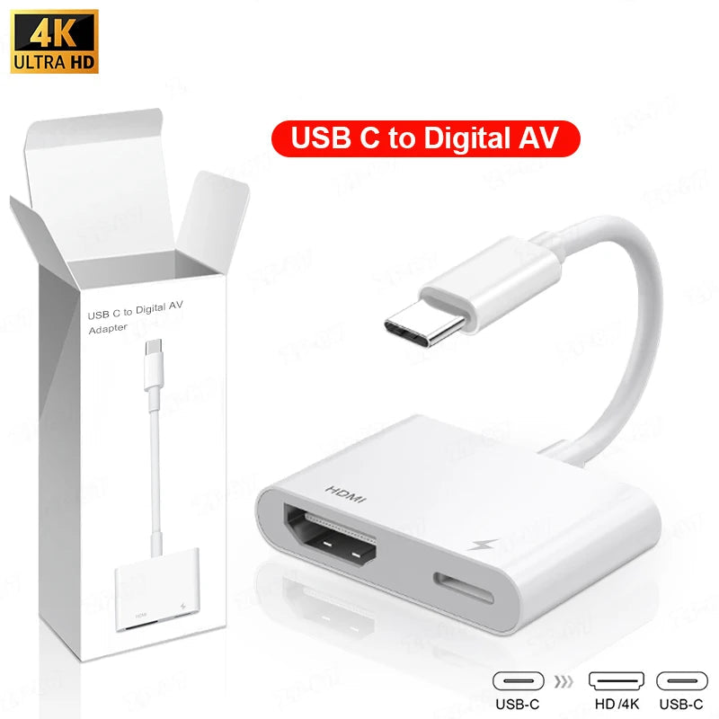 Adaptador compatible con iPhone de USB-C a HDMI