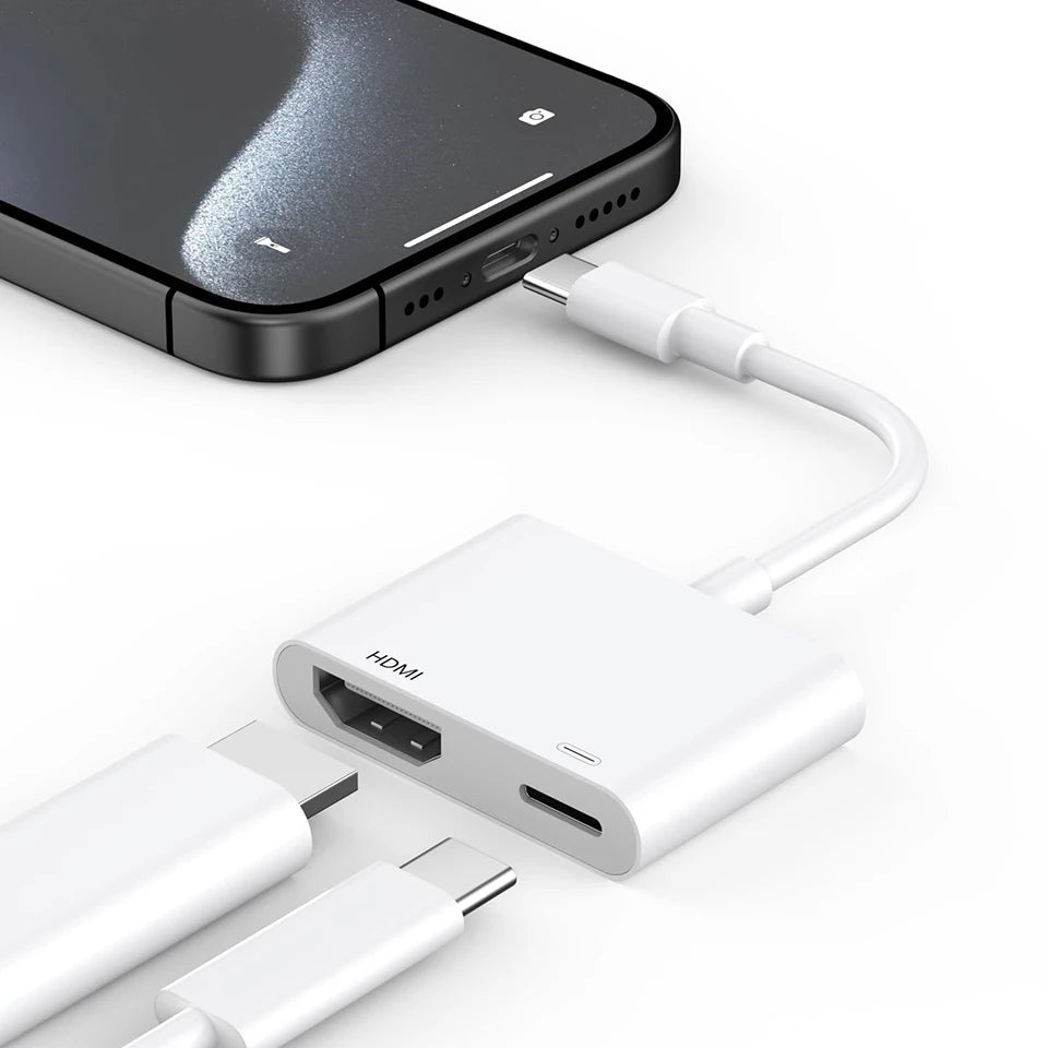 Adaptador compatible con iPhone de USB-C a HDMI