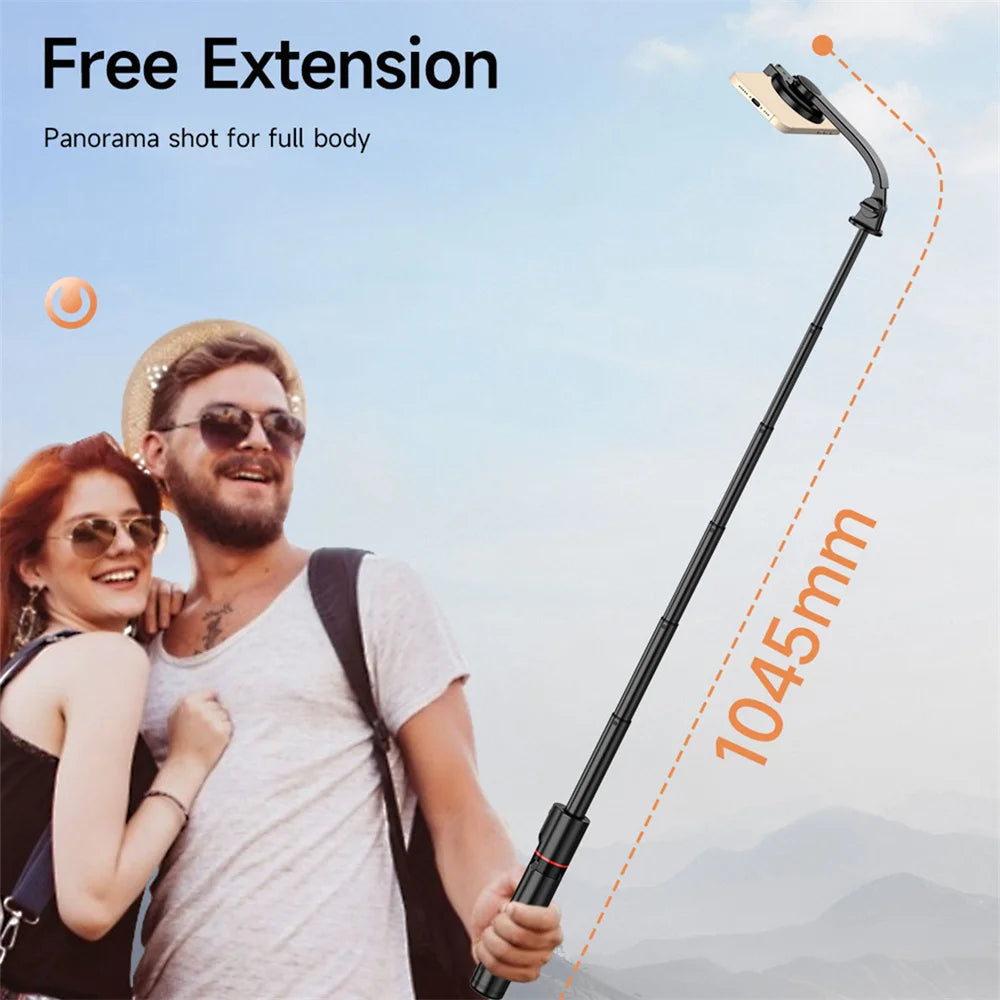 Trípode y palo para selfies magnético con MagSafe